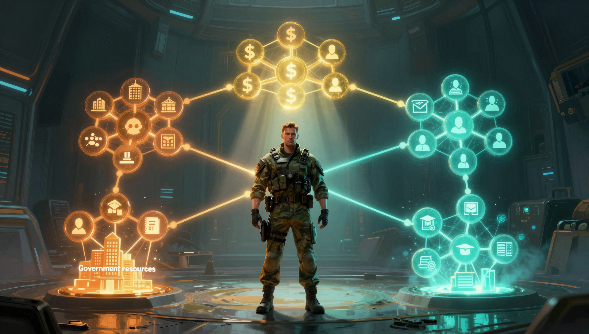 Veteran support ecosystem network map